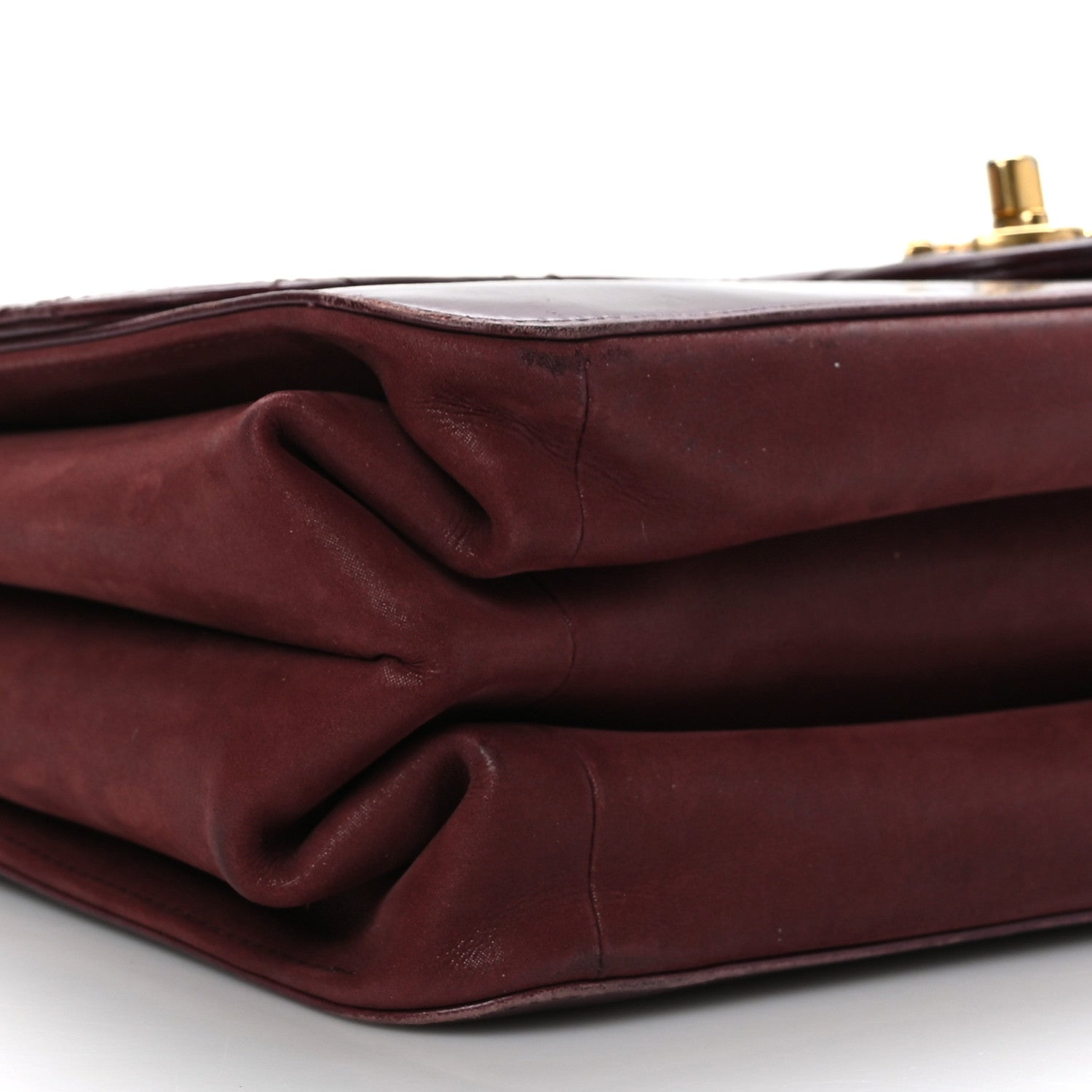 Chanel Iridescent Calfskin Quilted Straight Lined Flap Red 9 of 11