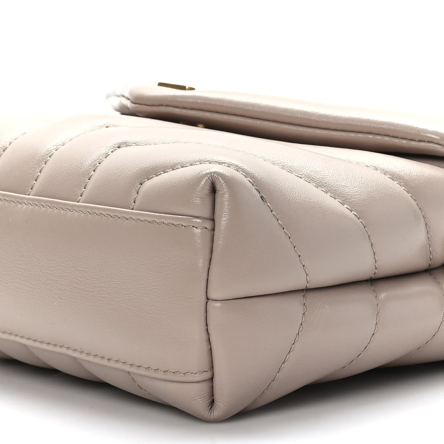 Saint Laurent Calfskin Y Quilted Monogram Toy Loulou Satchel Light Natural 10 of 10