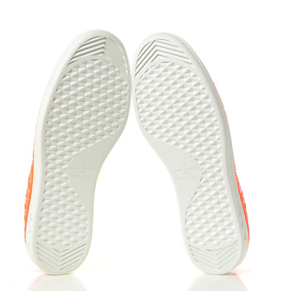 Louis Vuitton Calfskin Luxembourg Sneakers 10 White Orange Yellow 5 of 10