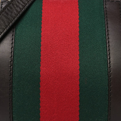 Gucci Monogram Vintage Web Small Boston Dark Brown 8 of 10