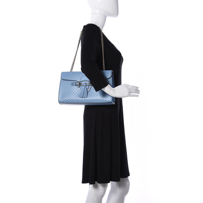 Gucci Microguccissima Medium Emily Chain Shoulder Bag Mineral Blue 2 of 11