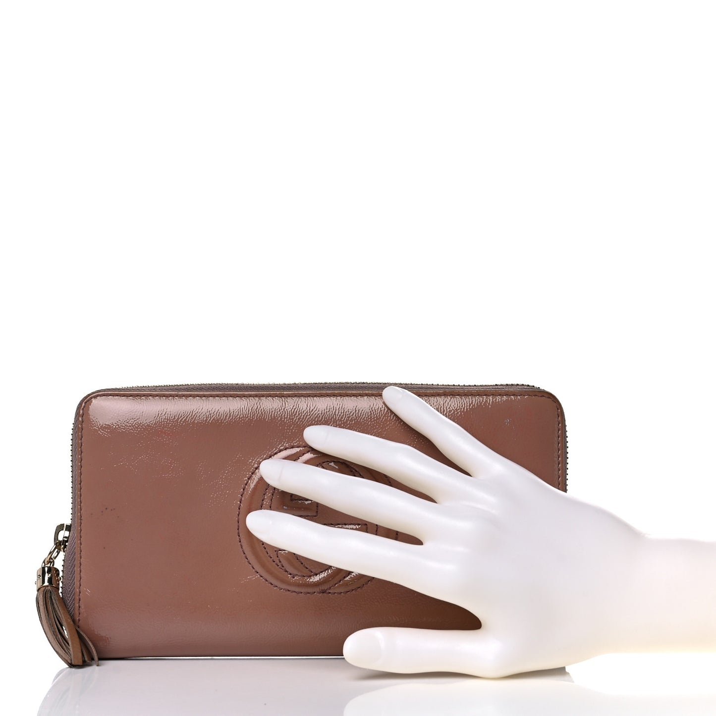 Patent Soho Zip Around Wallet Dark Cipria