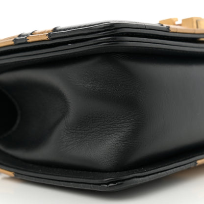 Chanel Crocodile Python Calfskin Embossed Small Boy Flap Black Gold 9 of 12