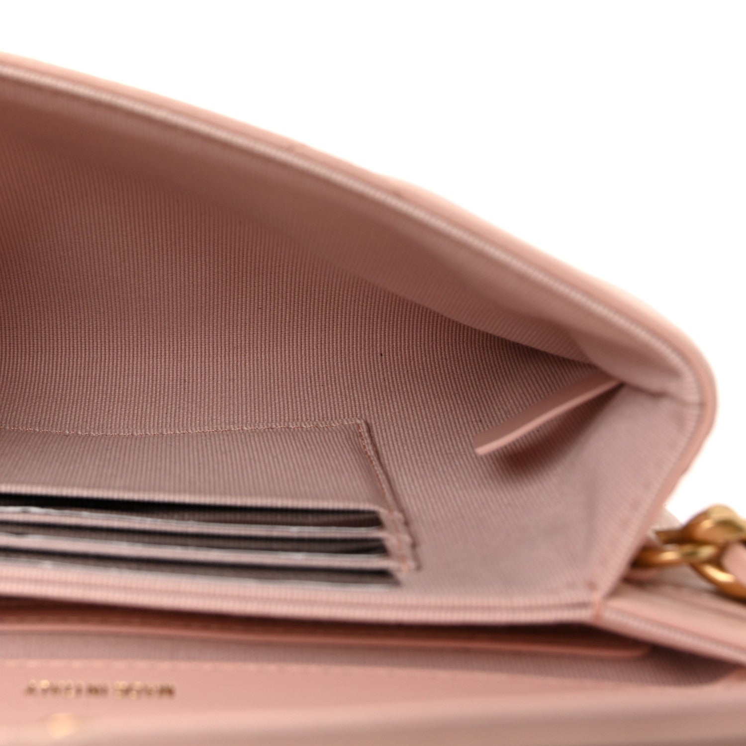 Chanel Lambskin Quilted Chanel 19 Flap Clutch Light Pink 5 of 9