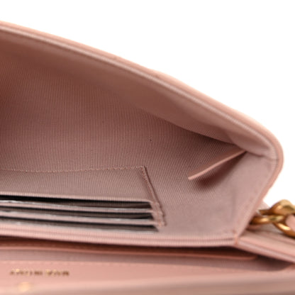 Chanel Lambskin Quilted Chanel 19 Flap Clutch Light Pink 5 of 9