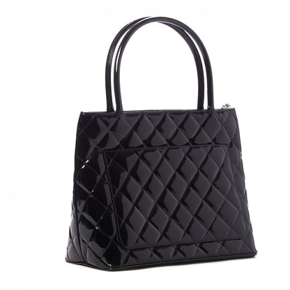 Chanel Patent Quilted Medallion Tote Black 2 of 9