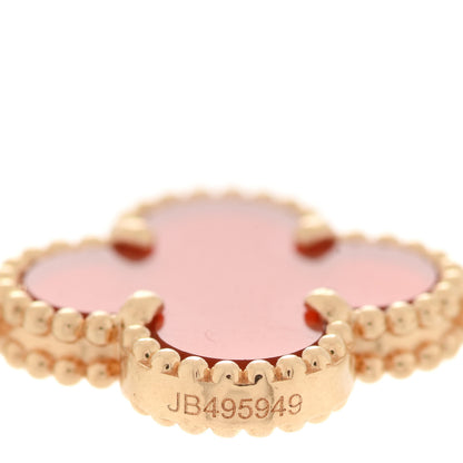 Van Cleef & Arpels 18K Yellow Gold Carnelian 5 Motifs Vintage Alhambra Bracelet 4 of 6