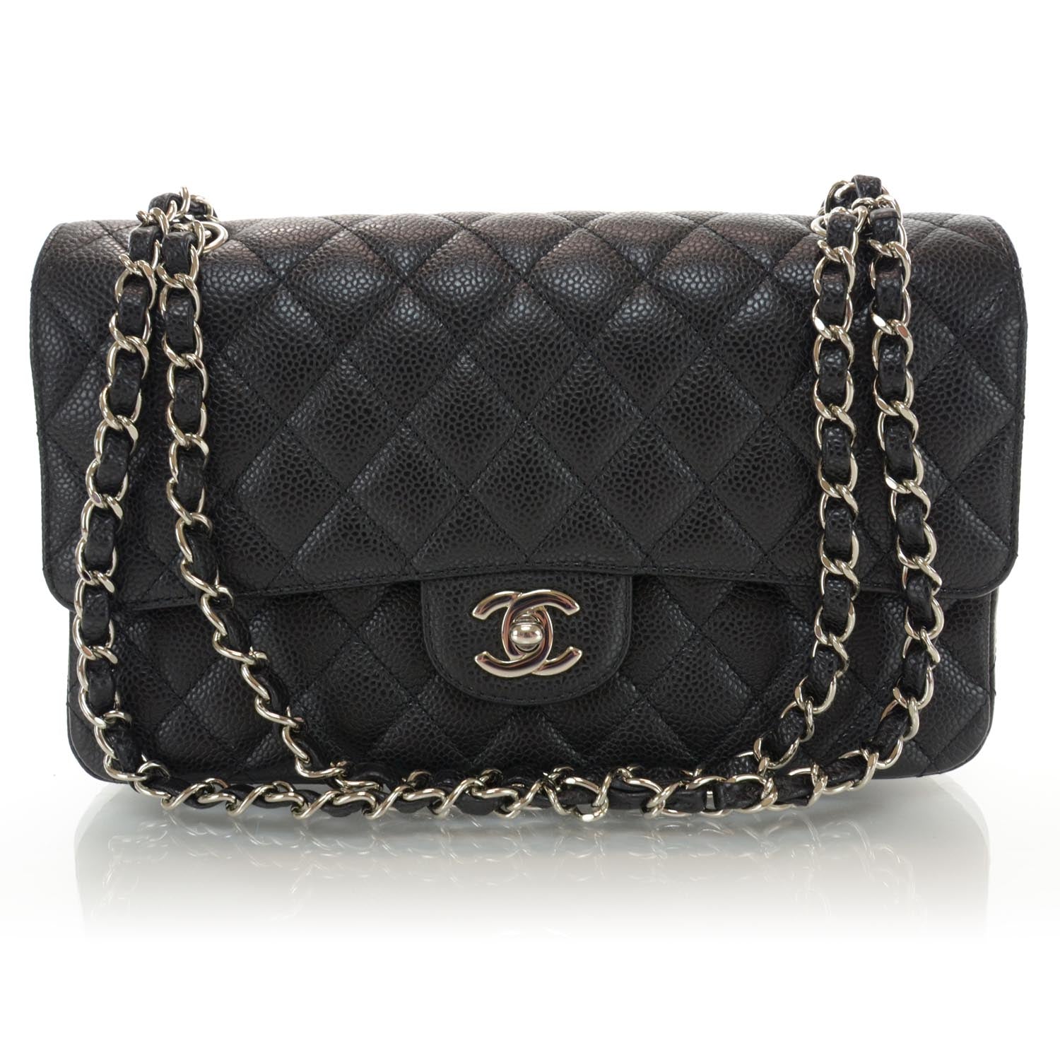 Chanel Caviar Quilted Medium Double Flap Black 1 of 9