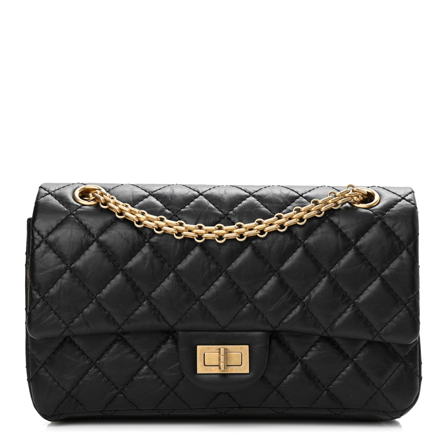Chanel Aged Calfskin Quilted 2.55 Reissue 225 Flap Black 1 of 8