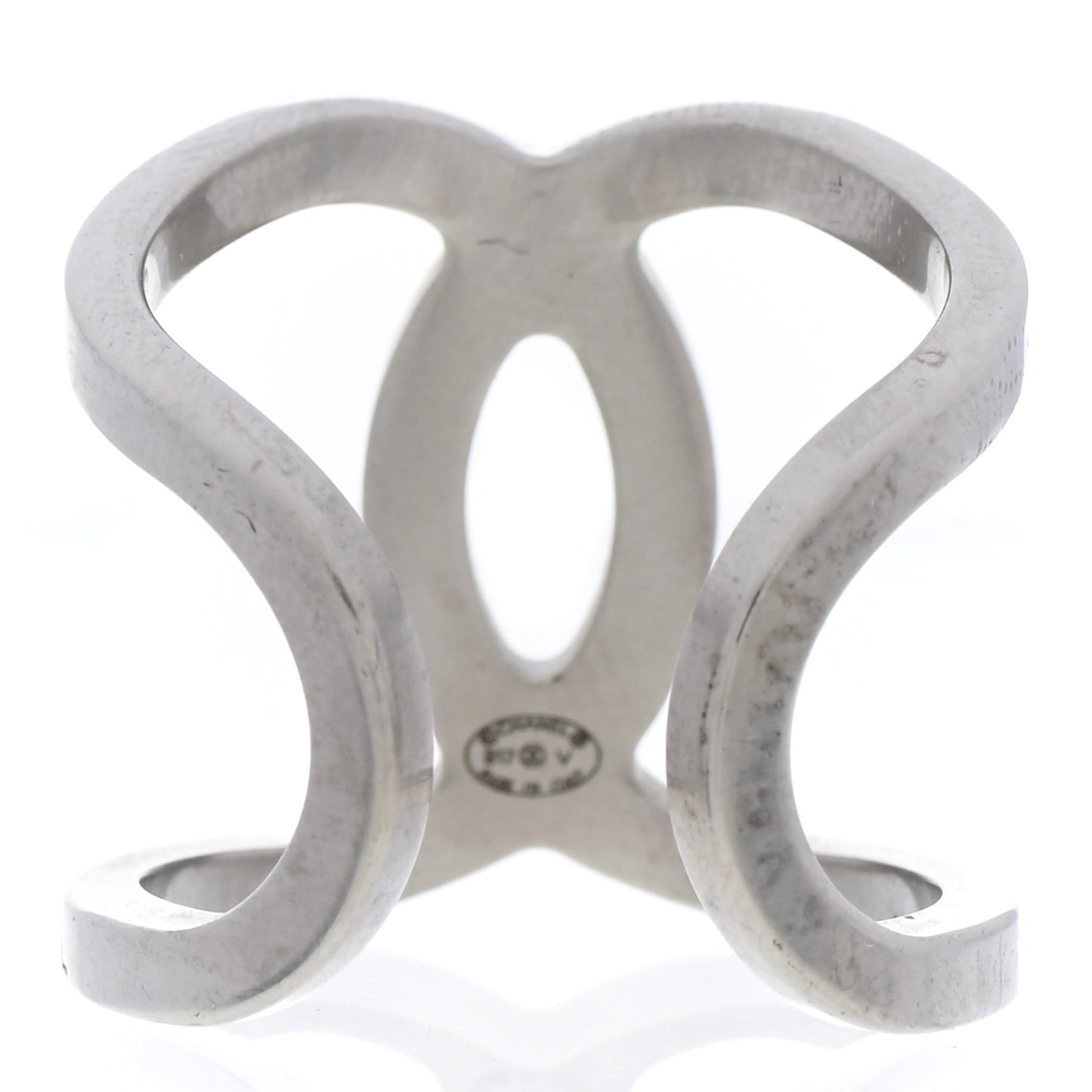 Metal CC Ring 55 7.25 Silver