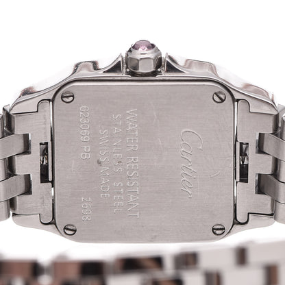 Cartier Stainless Steel Pink Mother of Pearl 20mm Santos Demoiselle Quartz Watch 5 of 8