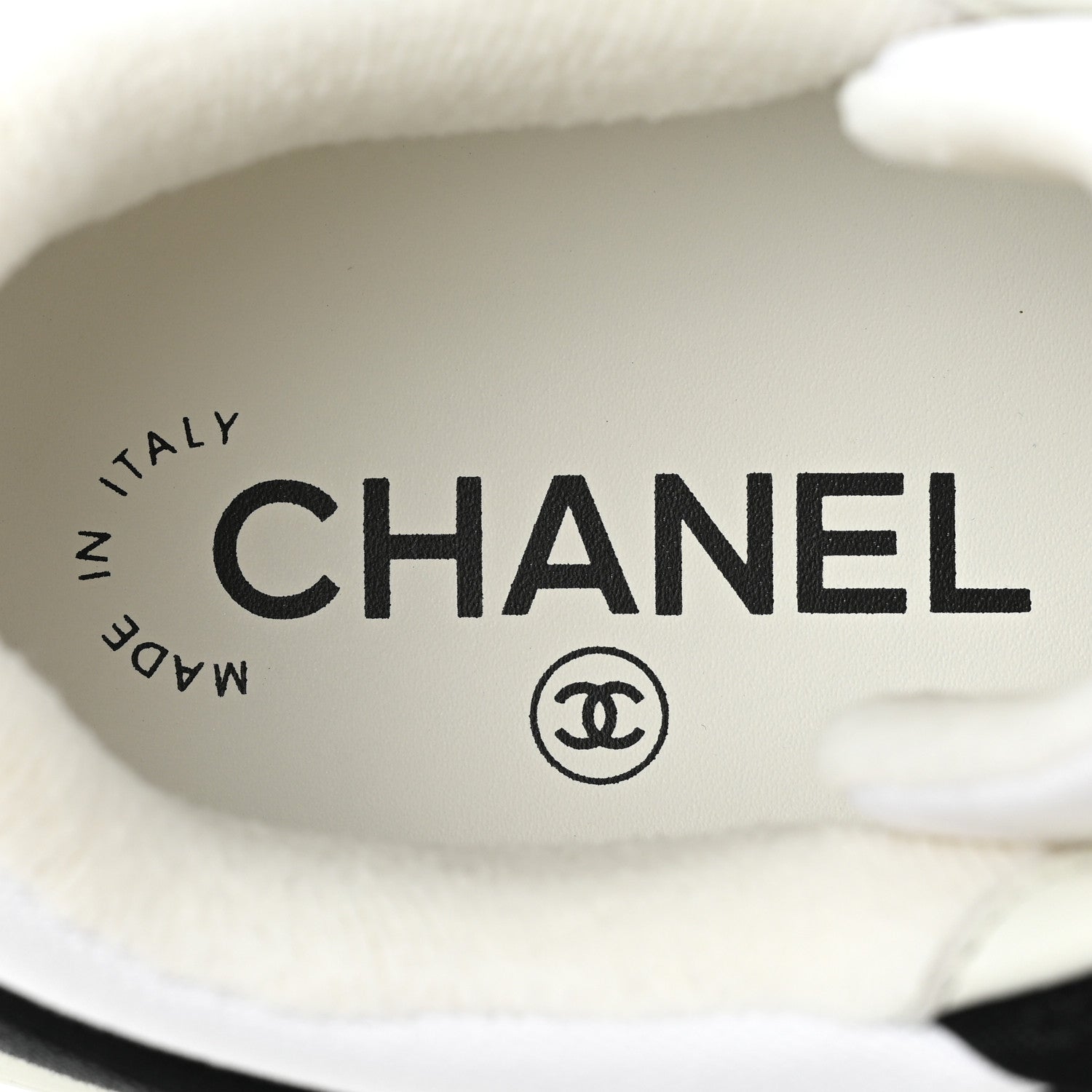 Chanel Fabric Womens Logo Sneakers 40.5 Black White 8 of 10