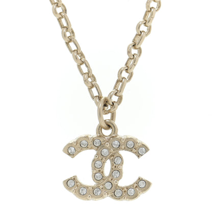 Chanel Pearl Crystal CC Pendant Necklace Gold 4 of 6