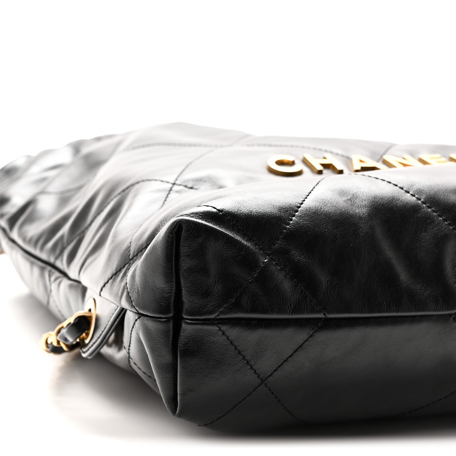 Chanel Shiny Calfskin Quilted Chanel 22 Backpack Black 9 of 10