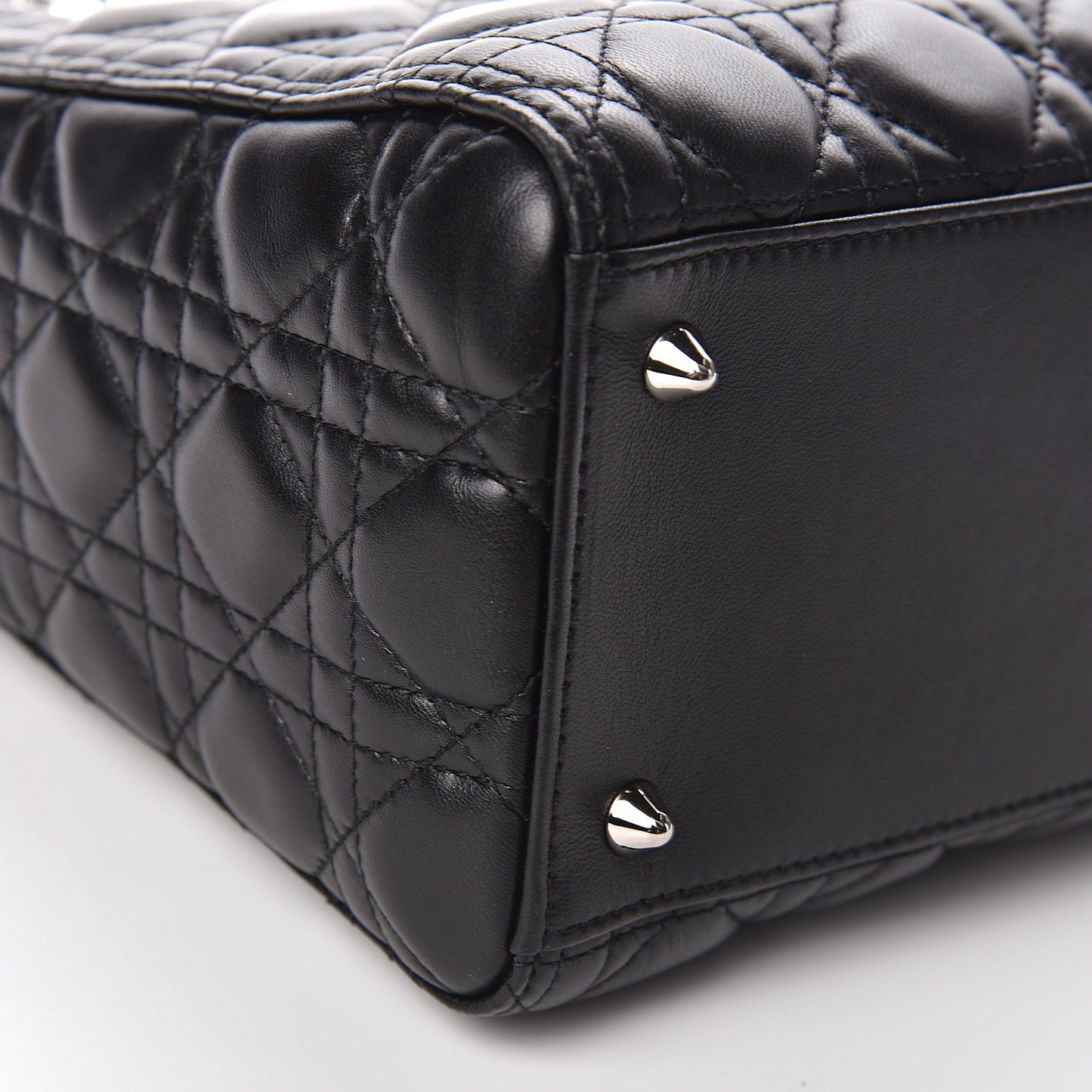 Lambskin Cannage Medium Lady Dior Black