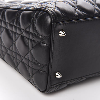 Christian Dior Lambskin Cannage Medium Lady Dior Black 14 of 16