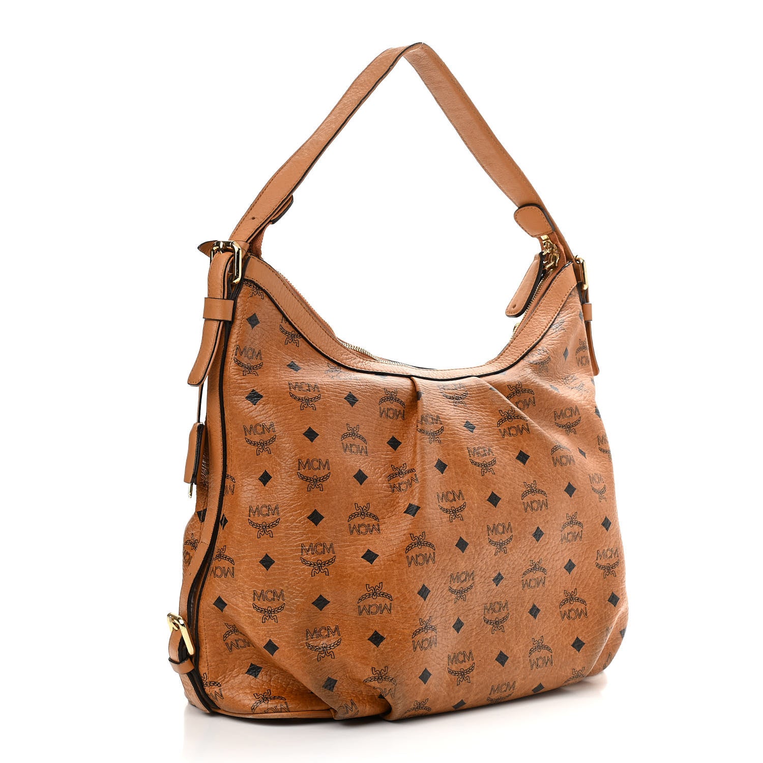 MCM Visetos Hobo Cognac 2 of 10