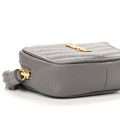 Saint Laurent Grain De Poudre Matelasse Monogram Baby Lou Camera Bag Fog 9 of 10