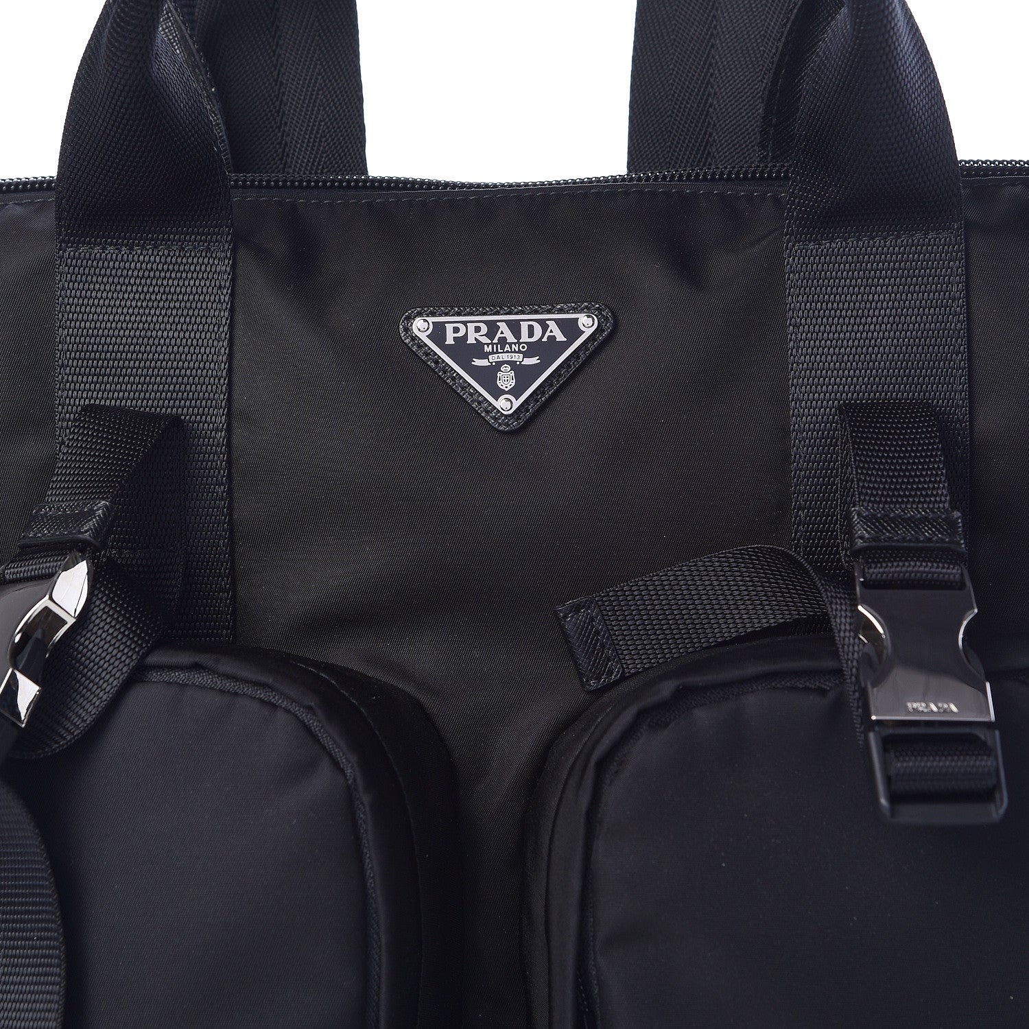 Prada Tessuto Nylon Montagna Tote Backpack Black 10 of 10