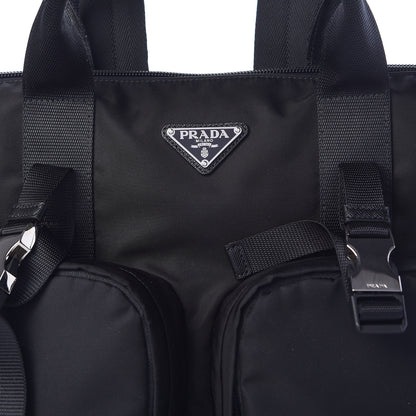 Prada Tessuto Nylon Montagna Tote Backpack Black 10 of 10