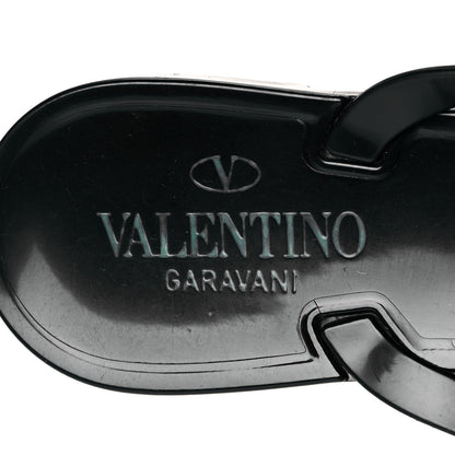 Valentino Garavani PVC Jelly Rockstud Bow Thong Sandals 40 Black 8 of 9