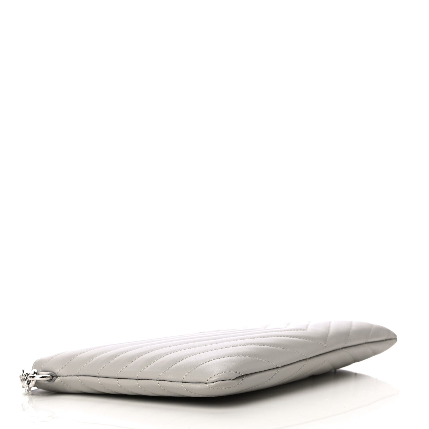 Calfskin Matelasse Chevron Monogram A5 Wristlet Granite