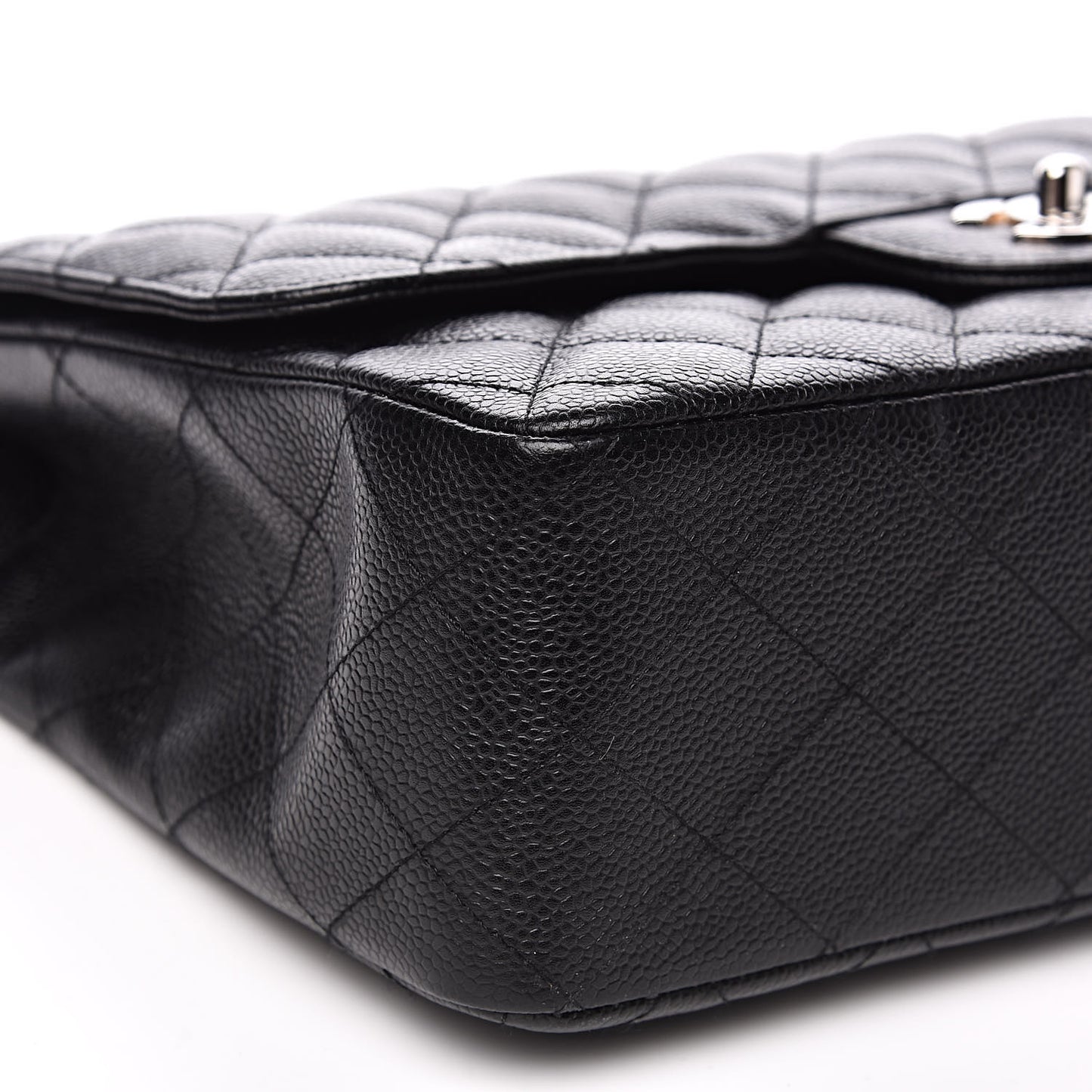 Caviar Quilted Jumbo Single Flap Black