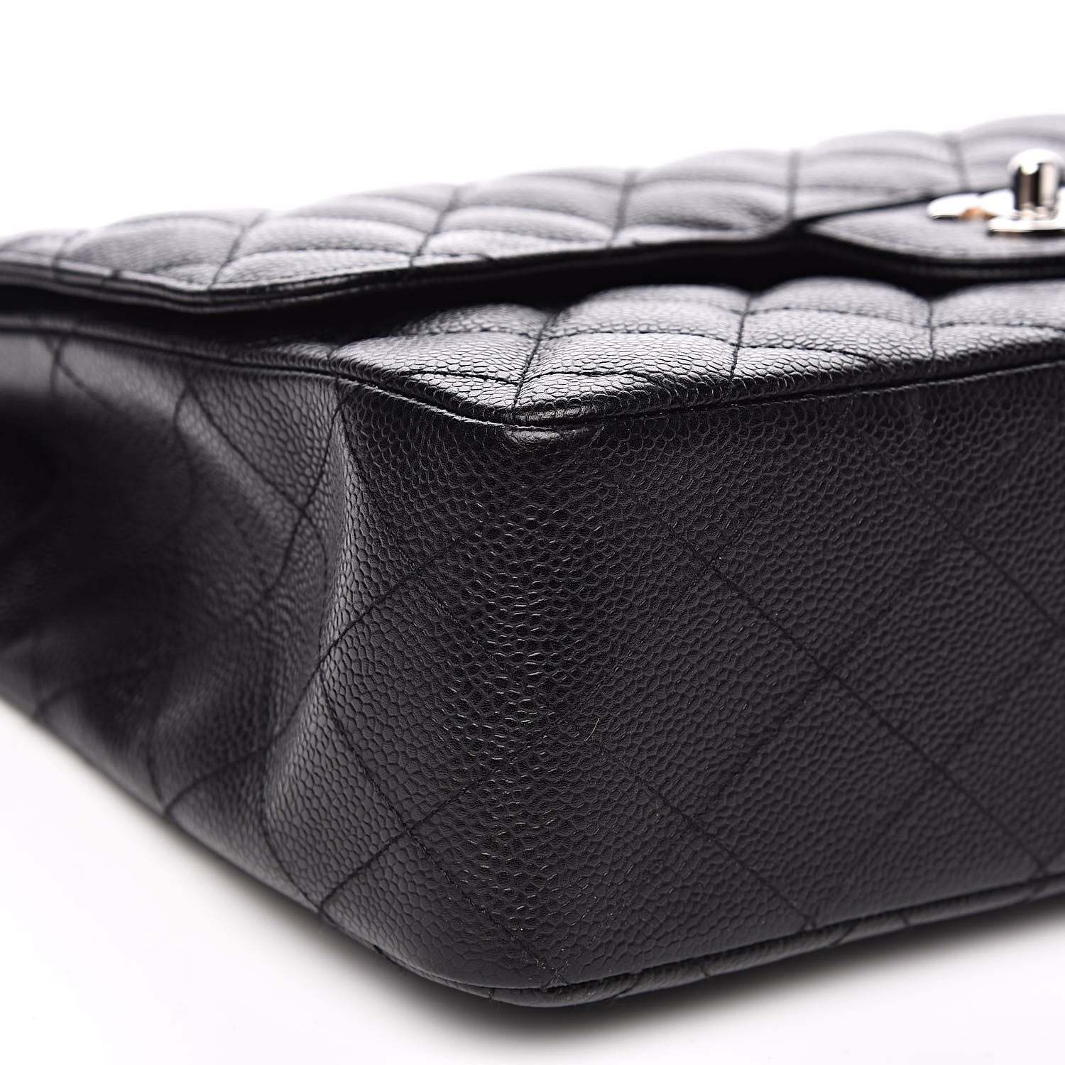 Chanel Caviar Quilted Jumbo Single Flap Black 8 of 12
