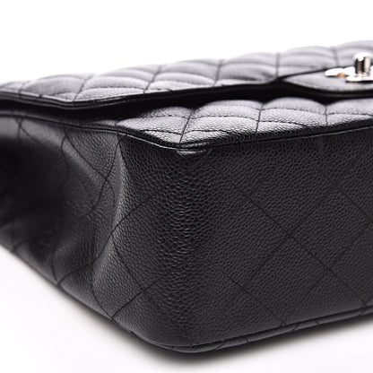 Chanel Caviar Quilted Jumbo Single Flap Black 8 of 12