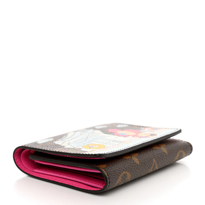 Louis Vuitton Monogram 2022 Christmas Animation Seoul Victorine Wallet Fuchsia 4 of 6
