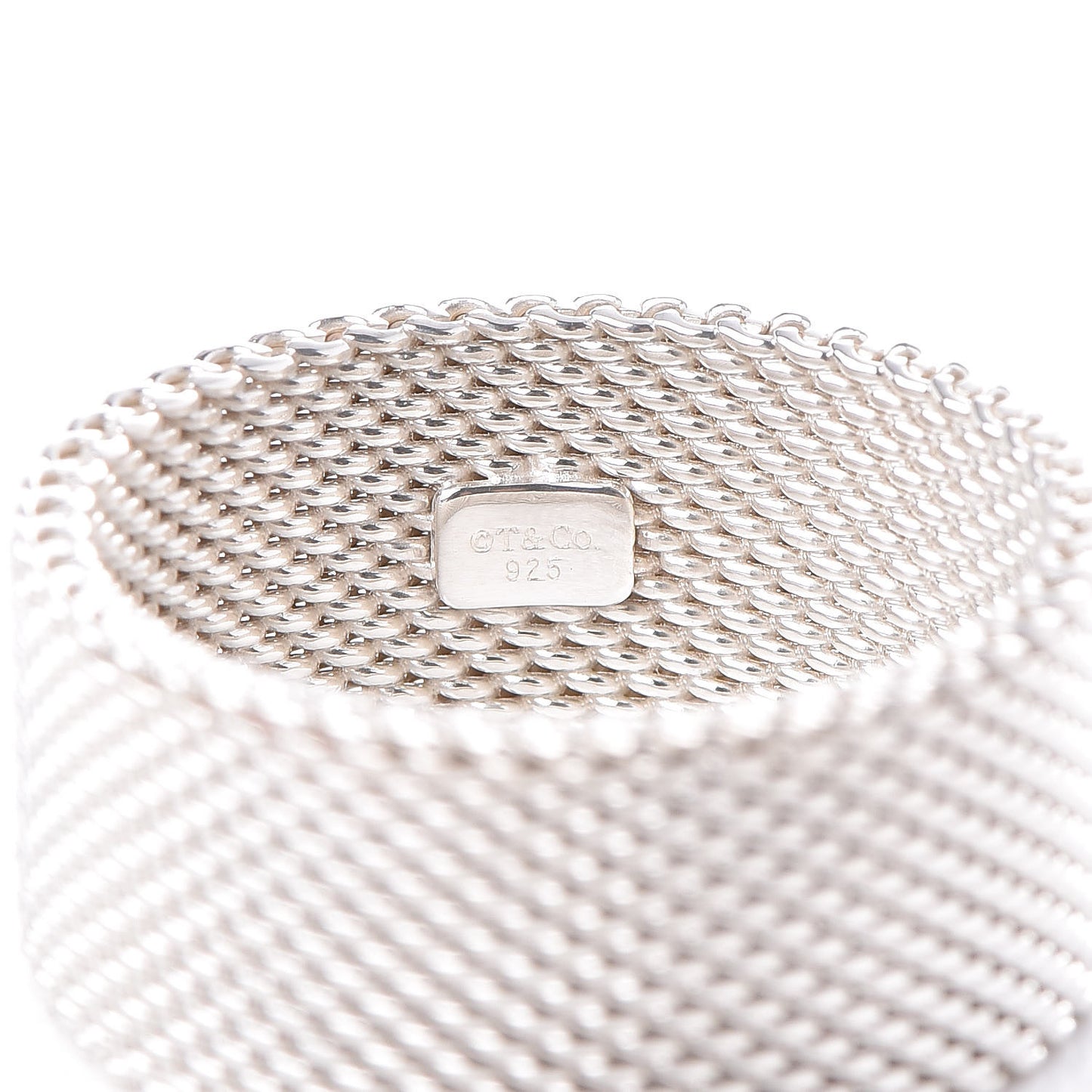 Sterling Silver Mesh Somerset Ring 56 7.5