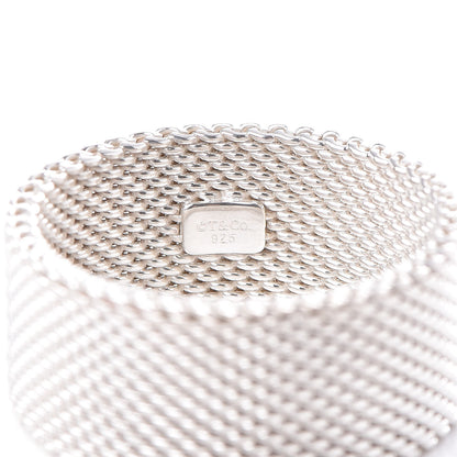 Tiffany Sterling Silver Mesh Somerset Ring 56 7.5 3 of 3
