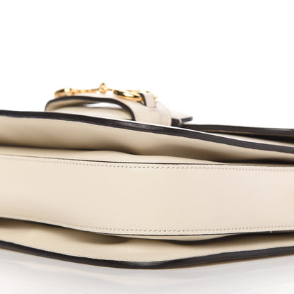 Gucci Azalea Calfskin Horsebit 1955 Shoulder Bag Mystic White 9 of 10