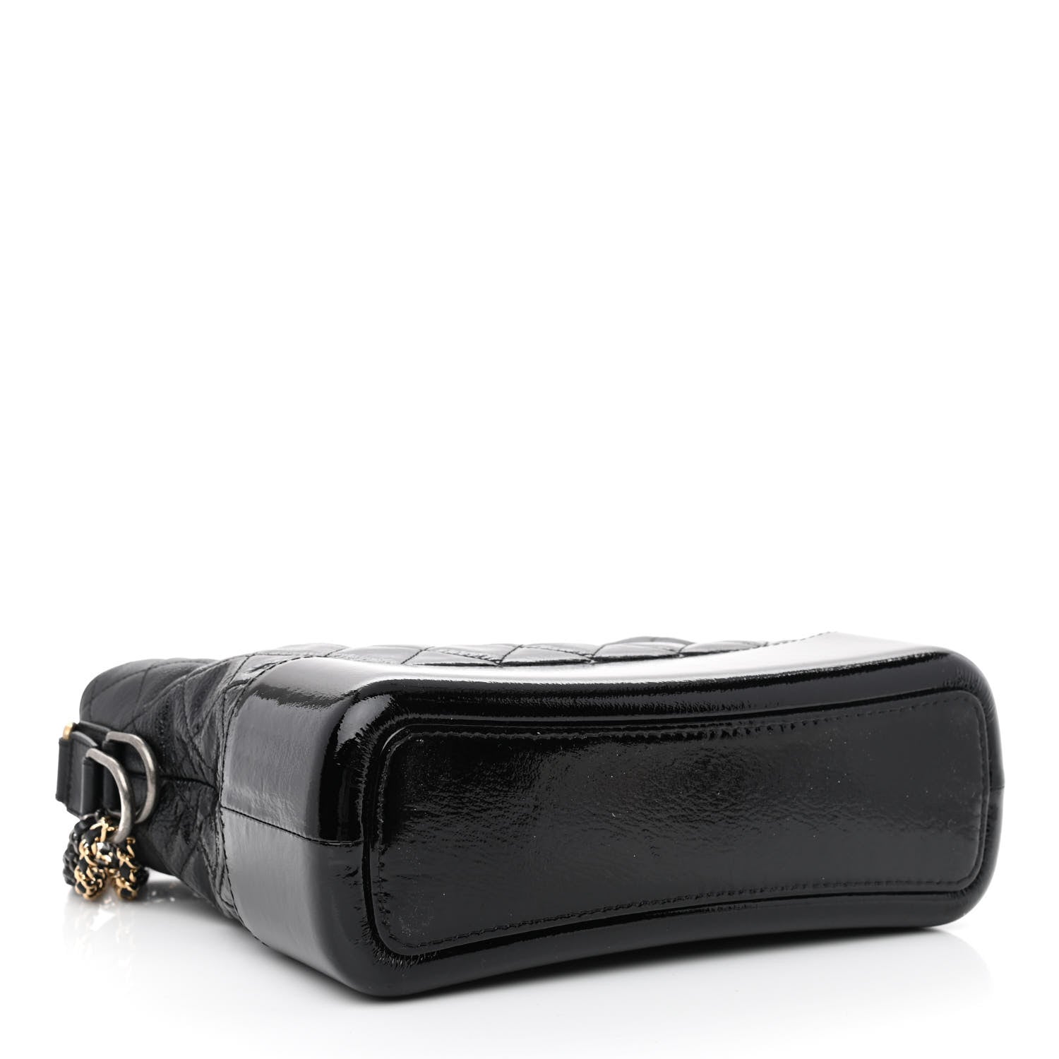 Chanel Patent Goatskin Quilted Medium Gabrielle Hobo Black 4 of 11