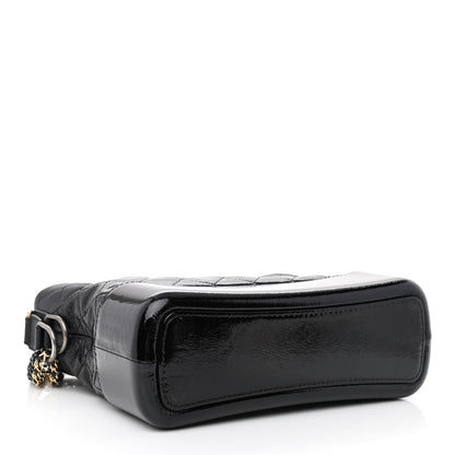 Chanel Patent Goatskin Quilted Medium Gabrielle Hobo Black 4 of 11