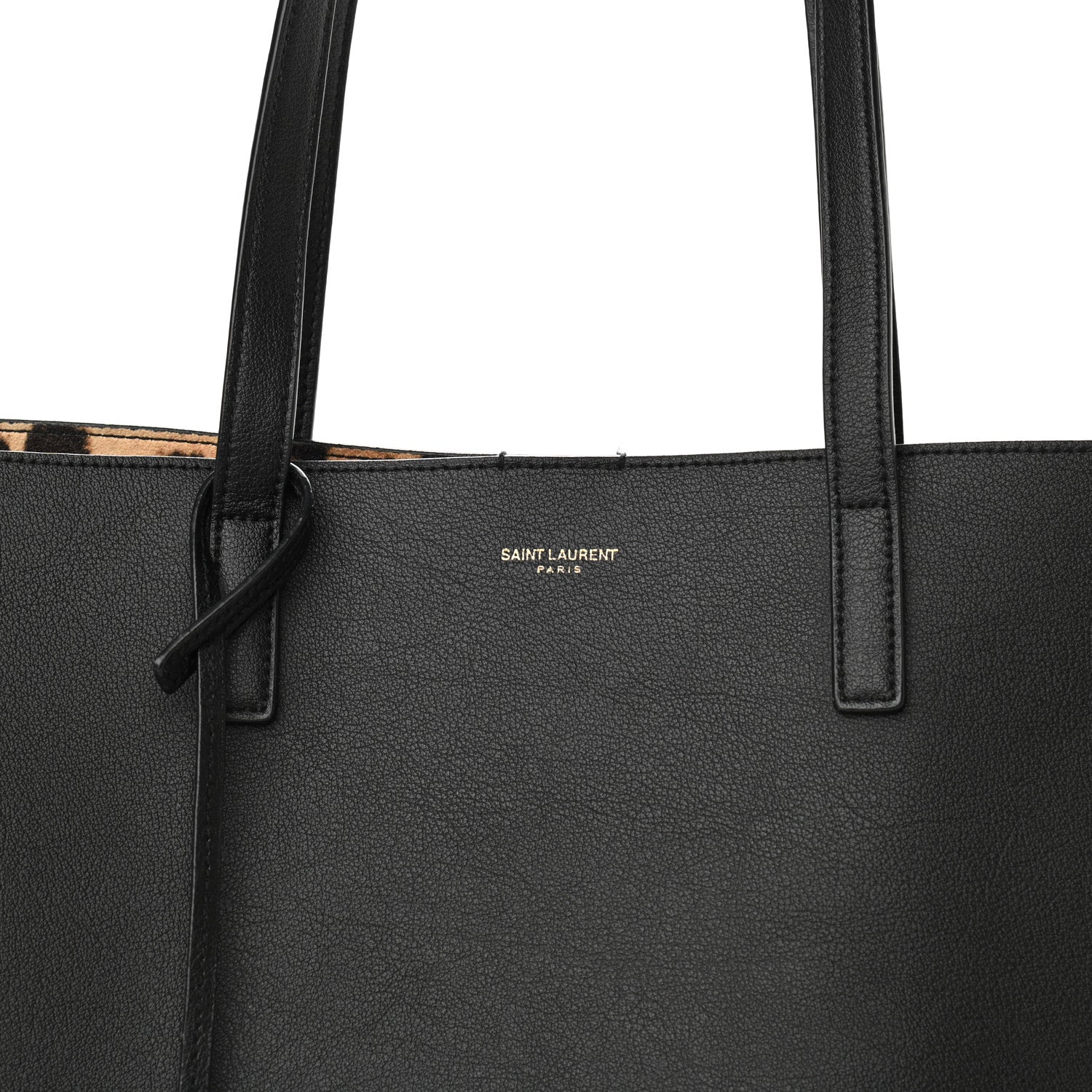 Saint Laurent Calfskin Large Shopping Tote Black 9 of 12