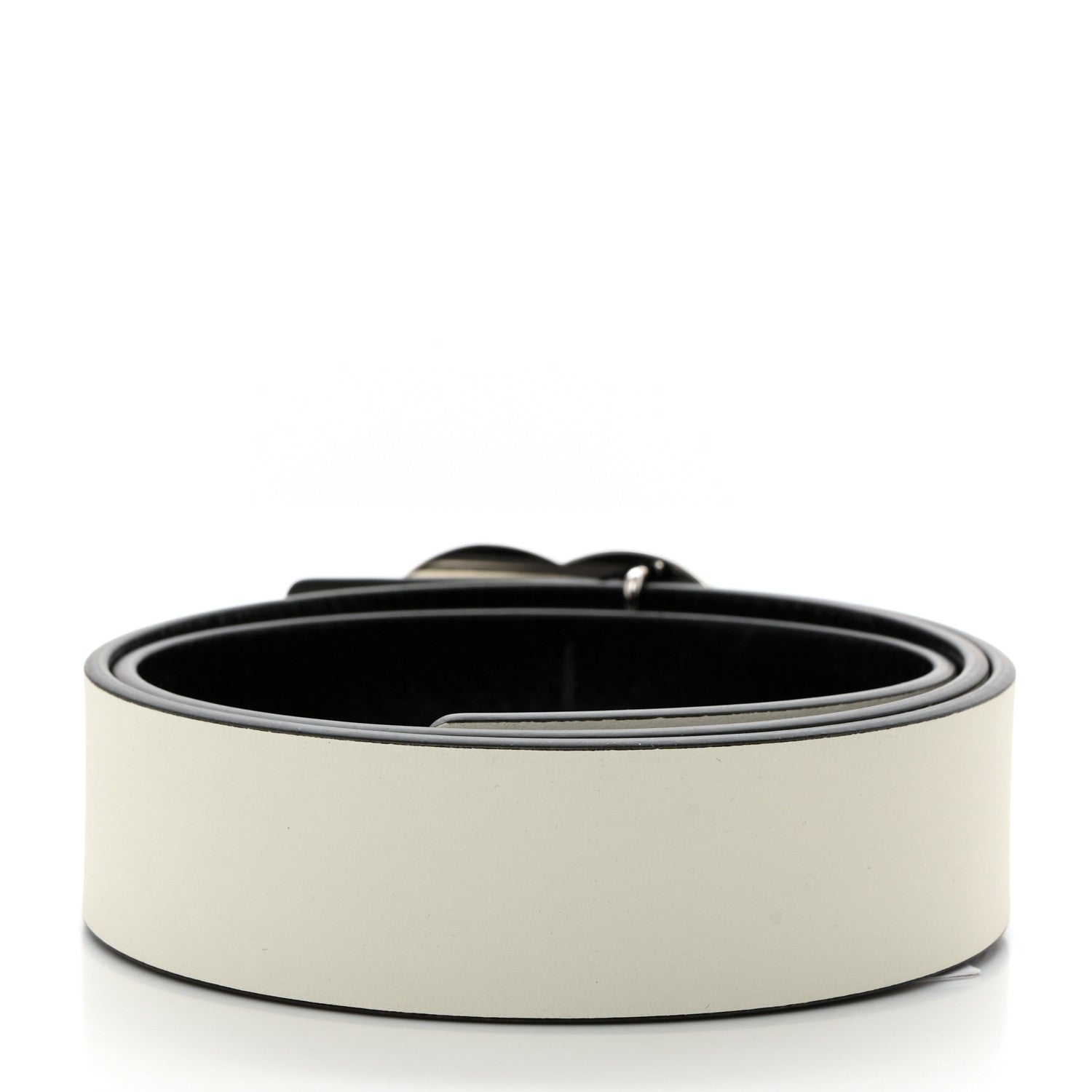 Chanel Calfskin CC Reversible Belt 85 34 Black White 3 of 7