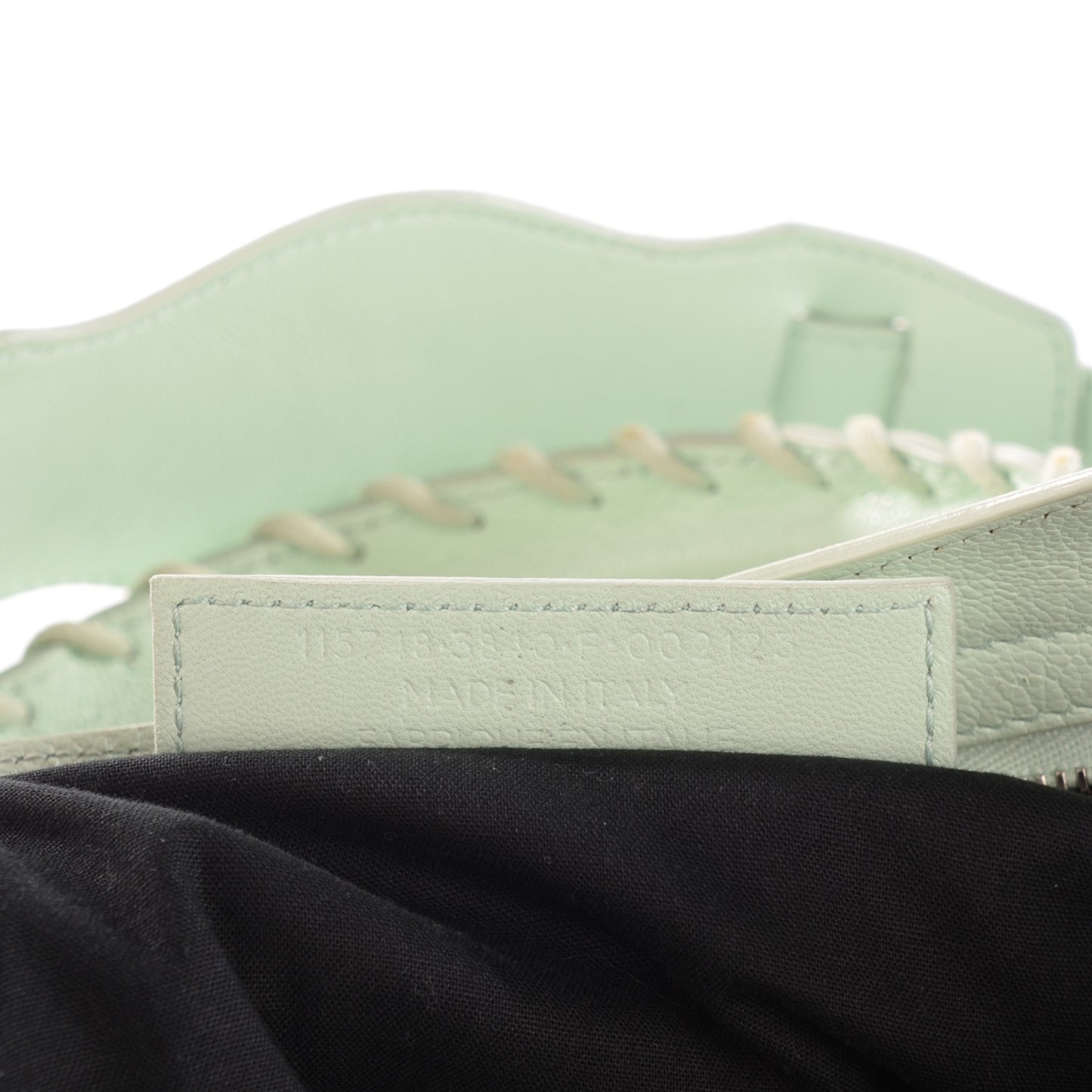 Chevre Silver Metallic Edge Hardware City Vert Anis