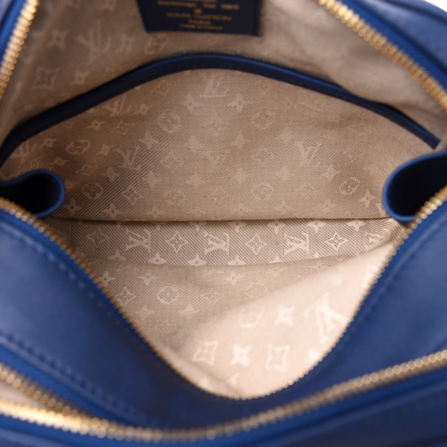 Supple Calfskin Paname Take Off Flight Bag Blue