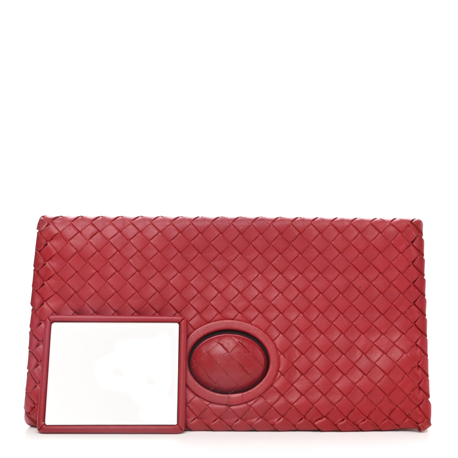 Bottega Veneta Nappa Intrecciato Turnlock Clutch Blood 3 of 7