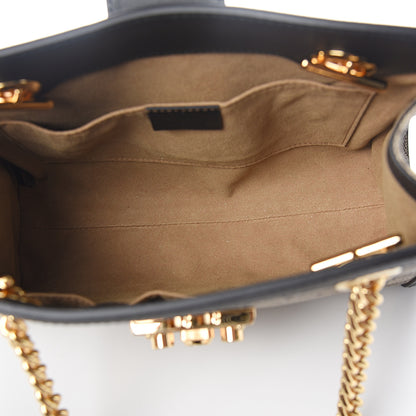 Gucci GG Supreme Monogram Small Padlock Tote Black 4 of 9