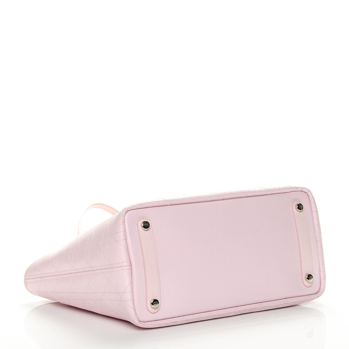 Coated Canvas Cannage Panarea Shopping Tote Light Pink