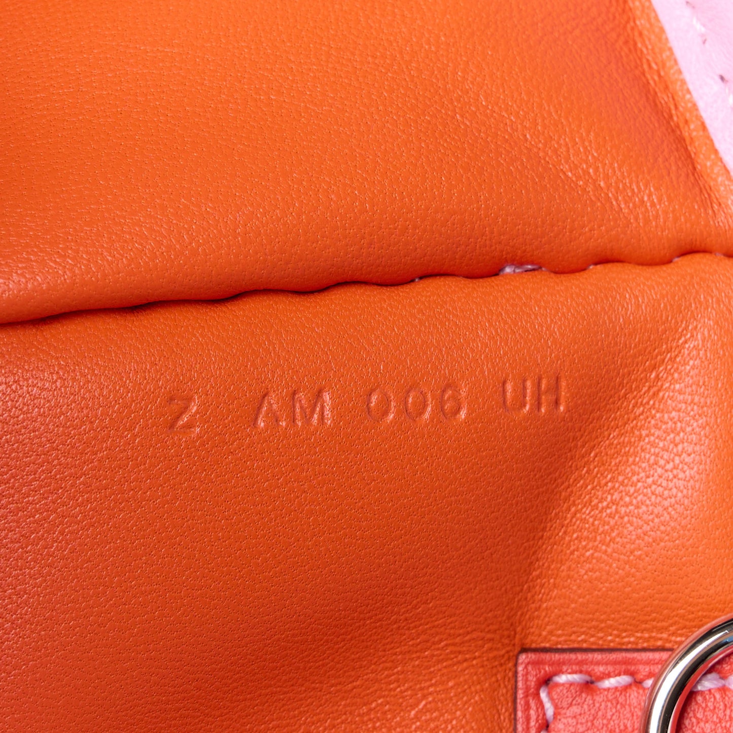 Milo Lambskin Swift Pilo Pouch Mauve Sylvestre Orange Poppy Bleu De France