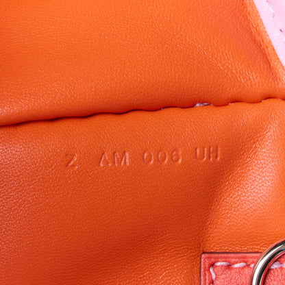 Hermes Milo Lambskin Swift Pilo Pouch Mauve Sylvestre Orange Poppy Bleu De France 7 of 10