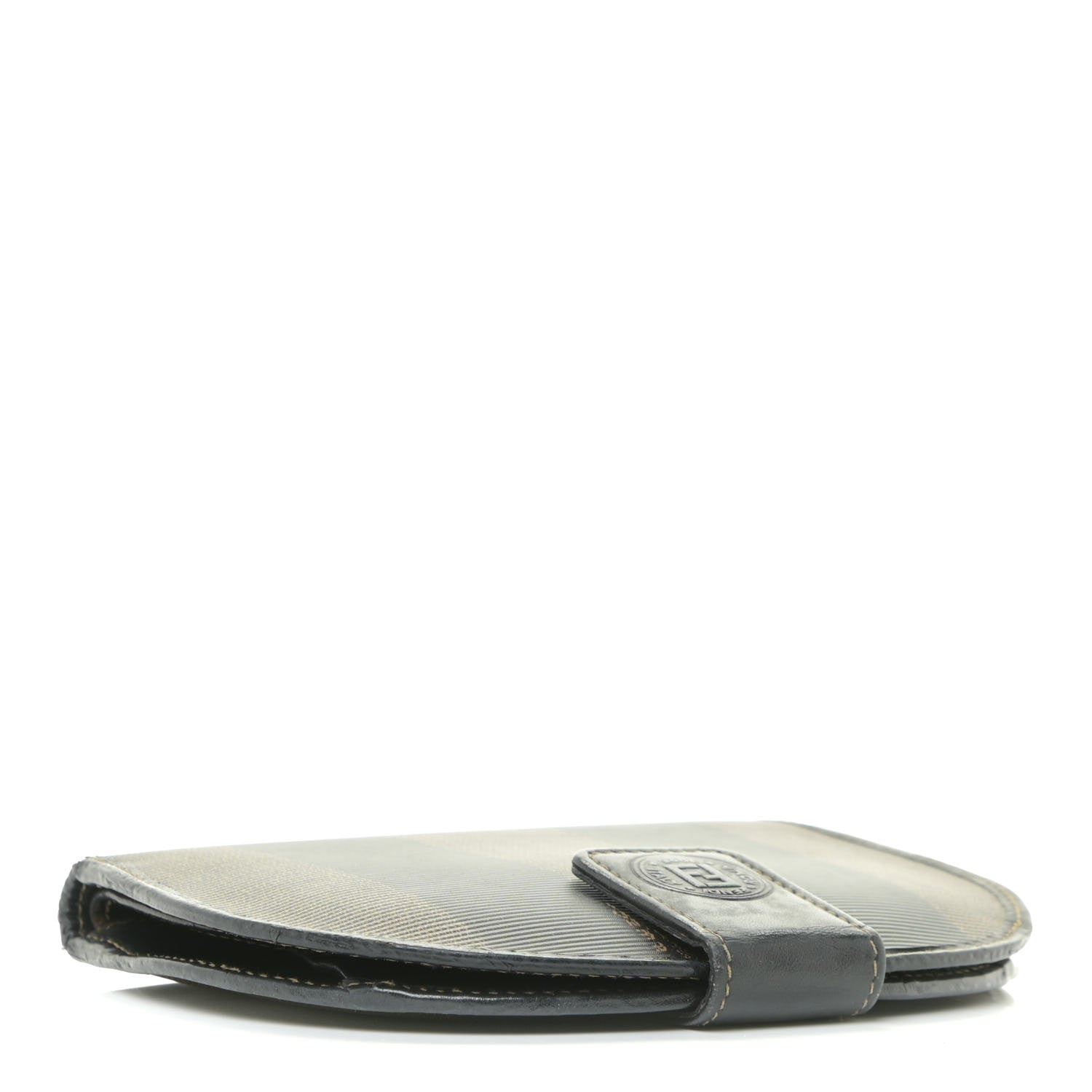 Fendi Pequin Compact Round Wallet Tobacco 4 of 15