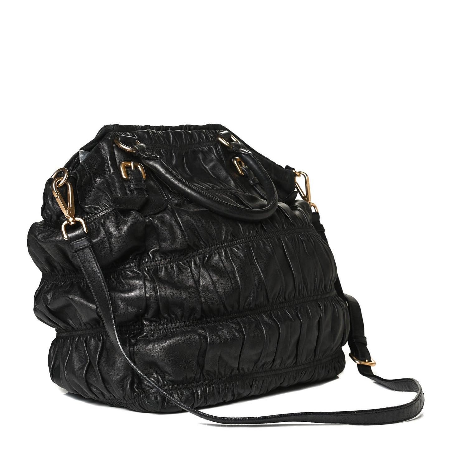 Nappa Gaufre Tote Black