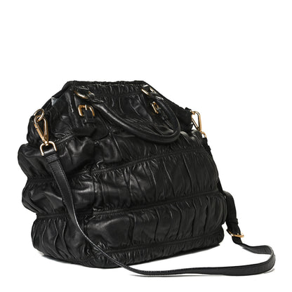 Prada Nappa Gaufre Tote Black 2 of 15