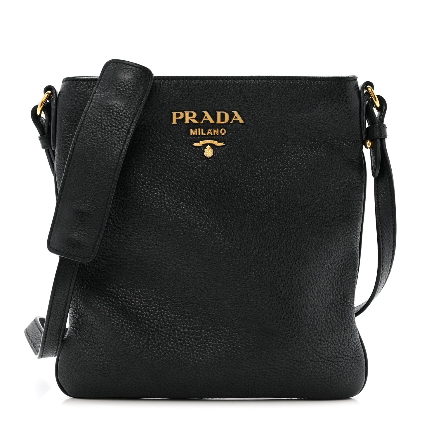 Vitello Daino Crossbody Bag Black