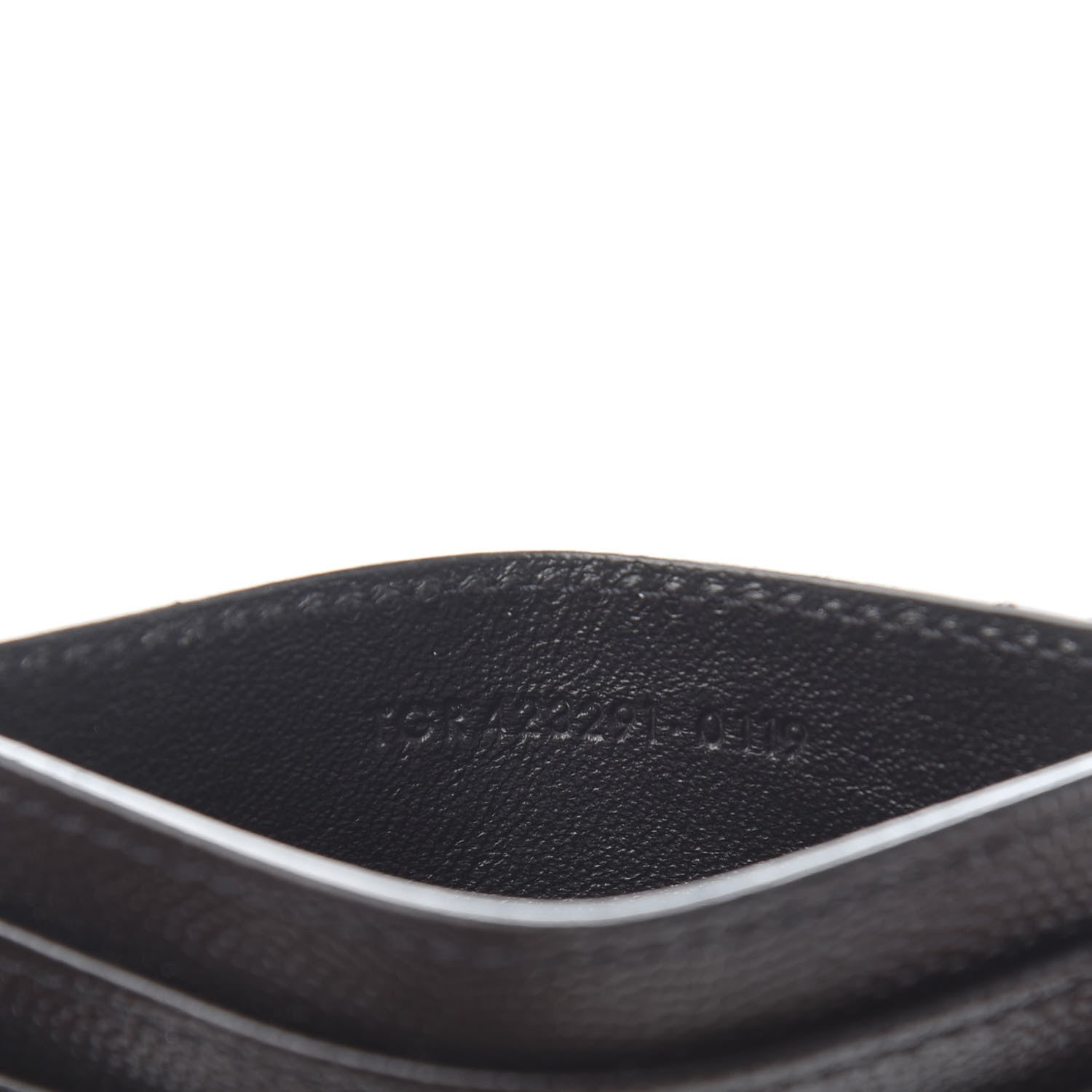 Saint Laurent Grain De Poudre Matelasse Chevron Monogram Credit Card Case Black 7 of 9