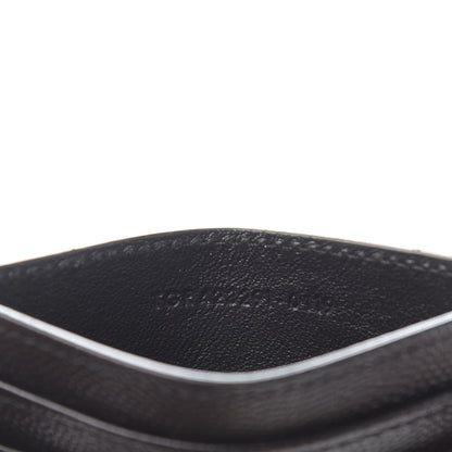 Saint Laurent Grain De Poudre Matelasse Chevron Monogram Credit Card Case Black 7 of 9